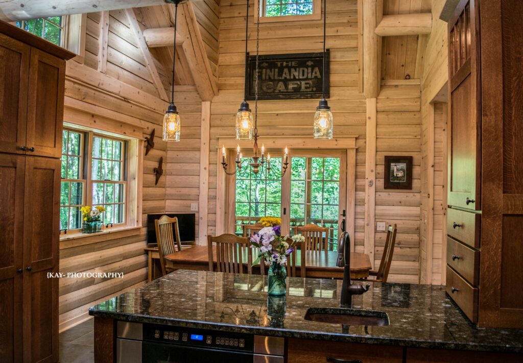 Interior Log Home Kit.